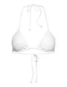 Ribbed Triangle Bikini Bra Aim´n White