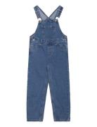 Long Denim Dungarees Mango Blue