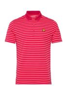 Golf Broad Stripe Polo Shirt Lyle & Scott Sport Red