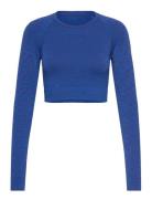 Hmlmt Leo Seamless Crop T-Shirt L/S Hummel Blue