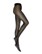 Ina Pointelle Tights Swedish Stockings Black