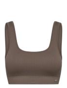 Ribbed Seamless Square Bra Drop Of Mindfulness Khaki