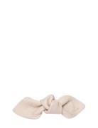 Leather Bow Small On Clip Corinne Cream