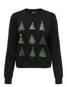 Onlyda Xmas L/S O-Neck Box Swt ONLY Black