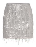 Onlspacy Short Sequins Skirt Wvn ONLY Silver