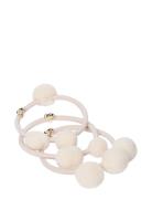 Hair Tie Pom Pom "Ibiza" 3-Pack Corinne Cream