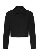 Cropped Jacket With Pockets Mango Black