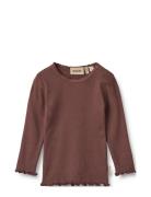 Rib T-Shirt L/S Reese Wheat Brown