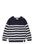 Buttons Detail Knit Sweater Mango Navy