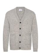 Lambswool Button Cardigan Lindbergh Grey