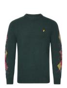 Argyle Sleeve Jumper Lyle & Scott Green