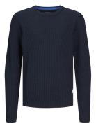 Jjpannel Knit Crew Neck Aw24 Jnr Jack & J S Navy