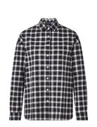 Edith Organic Cotton Flannel Check Shirt Lexington Clothing Navy