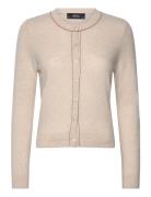 100% Wool Cardigan With Decorative Stitching Mango Beige