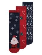 Nknrichristmas 3P Sock Name It Navy