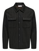 Onskodyl Pinstripe Overshirt ONLY & SONS Black