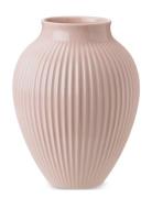 Knabstrup Vase, Grooves Knabstrup Keramik Pink