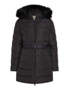 Mw Padded Scuba Belted Coat Calvin Klein Black