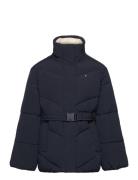 Teddy Collar Mid Lenght Puffer Tommy Hilfiger Navy