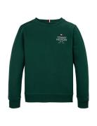 Th Logo Puff Embr Reg Sweatshirt Tommy Hilfiger Green