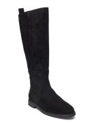 Flag Suede Long Boot Zip Tommy Hilfiger Black