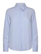 Fluid Long-Sleeved Shirt Mango Blue