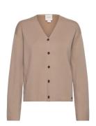 Df Wool Blend V-Neck Cardigan Calvin Klein Beige