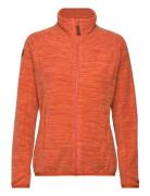 Hareid Fleece W Jacket Nohood Bergans Red