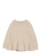 Knitted Pullover W. Frill Copenhagen Colors Cream