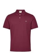 Reg Shield Ss Pique Polo GANT Red