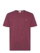 Reg Shield Ss T-Shirt GANT Burgundy