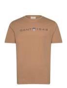 Printed Graphic Ss T-Shirt GANT Brown