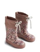 Rubber Boot Thermo Print Wheat Pink