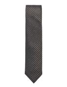 Patterned Tie 7 Cm Lindbergh Black Brown