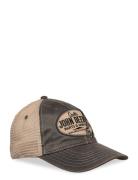 6 Panel Chan & Mesh Unstruct Beige - Grey John Deere American Needle G...