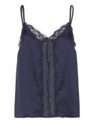 Camisole Lace Satin Lindex Navy