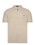 Sport1 Zip Neck Polo Fred Perry Beige