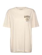 Crest Graphic Tshirt GANT Cream