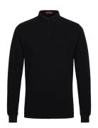 Cotton Long Sleeve Pique Polo Superdry Black