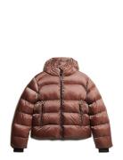 Hooded Luxe Sports Puffer Superdry Brown