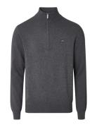 Clay Cotton Half-Zip Sweater Lexington Clothing Grey