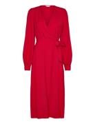 True Wrap Dress Bubbleroom Red