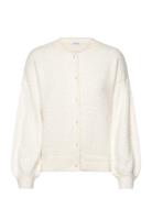 Fluffy Knitted Pearl Cardigan Bubbleroom White