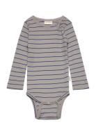 Body L/S Modal Thin Stripe Petit Piao Grey