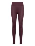 Women Seamless Plain Leggings ZEBDIA Burgundy