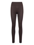 Women Seamless Plain Leggings ZEBDIA Brown