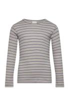 T-Shirt L/S Modal Thin Striped Petit Piao Grey