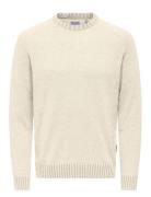 Onseddy Reg 7 Wool Crew Knit ONLY & SONS Cream