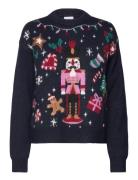 Vitin L/S Christmas Knit/Ka Vila Navy