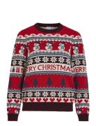 Visnowman L/S Christmas Knit/Ka Vila Red